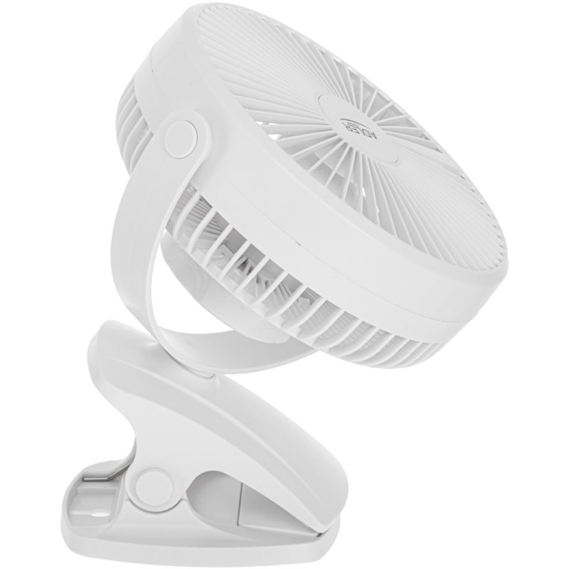 Вентилятор AdlerAD 7342 white настільний/ акумуляторний/ 5Вт/ D=15.5см/ USB-C/ білий (AD7342W)