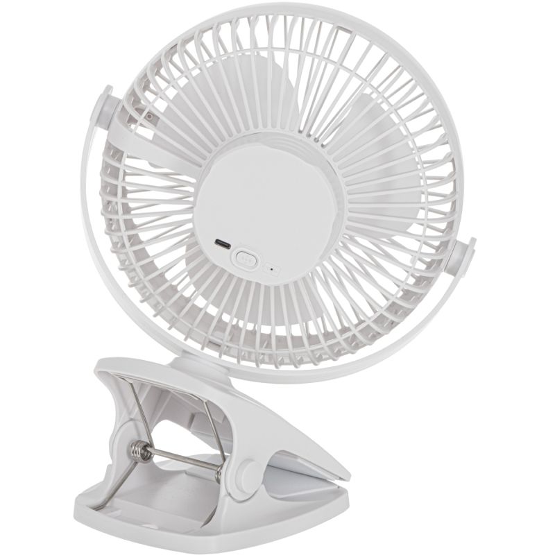 Вентилятор AdlerAD 7342 white настільний/ акумуляторний/ 5Вт/ D=15.5см/ USB-C/ білий (AD7342W)