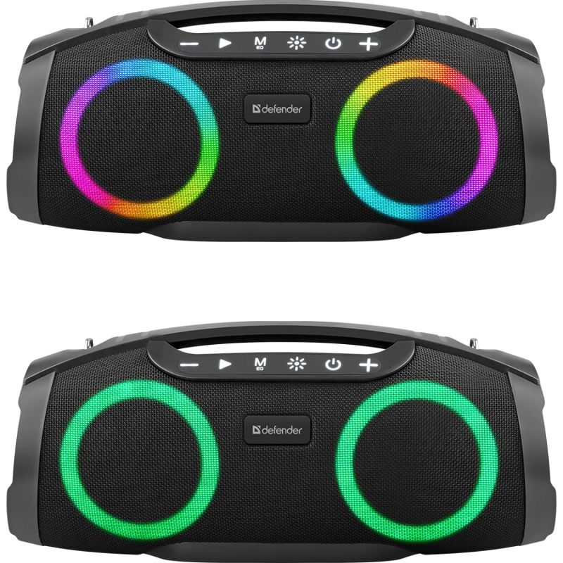 Акустична система 1.0 Defender Beatbox 30, 30Вт Bluetooth/RGB/FM/USB/TF/AUX/TWS чорна (65231)