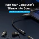 Звукова карта USB AUX jack, TRRS Ear, 0.25 м 96 кГц/24 біт 2-в-1 DSP шумозаглушення Vention (CVEBC)
