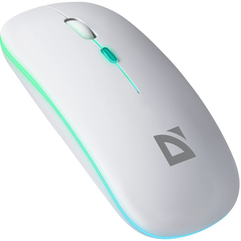Мишка Defender Coda MB-261 бездротова, Bluetooth+2.4 ГГц, ігрова, 3 кн. 1600 dpi, 300mAh, біла (52262)