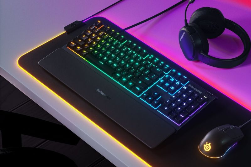 Клавіатура ігрова SteelSeries Apex 3 UA Whisper keys RGB (64795)