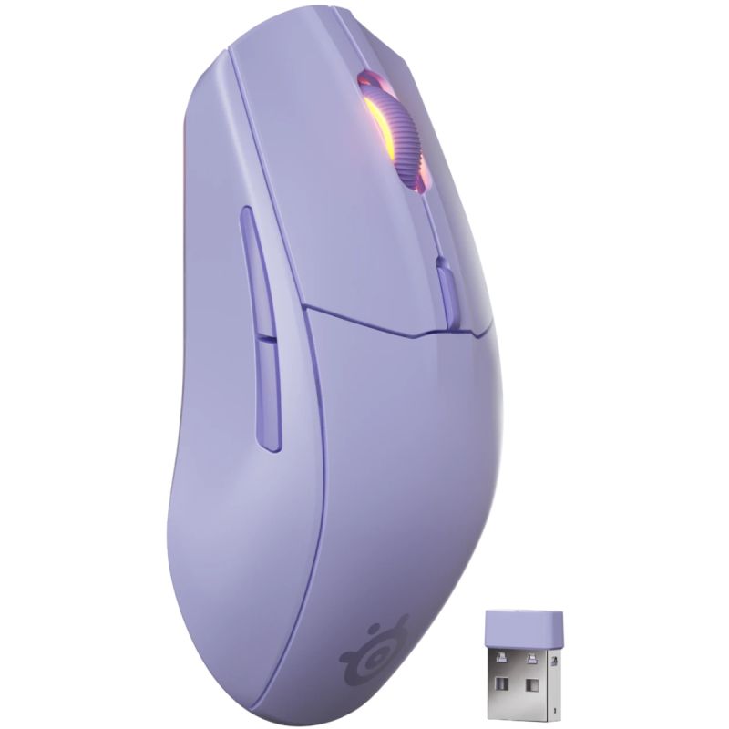 Мишка SteelSeries Rival 3 Gen 2 Wireless, RGB, Lavender (62525)