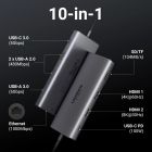 Док-станція USB3.2 Type-C --> HDMIx2,8K30Hz/4K60Hz/3xUSB-A/2xUSB-C 3.2/ RJ45/SD/TF/PD 100W CM639 (15534)