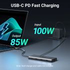 Док-станція USB3.2 Type-C --> HDMIx2,8K30Hz/4K60Hz/3xUSB-A/2xUSB-C 3.2/ RJ45/SD/TF/PD 100W CM639 (15534)
