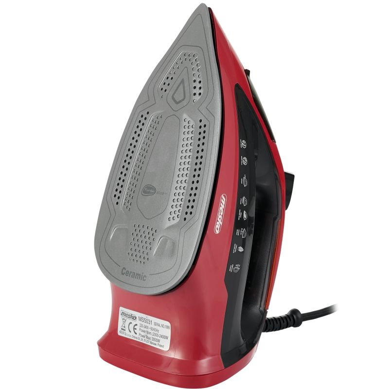 Праска Mesko MS 5031 red 3000Вт/ 400 мл/ кераміка/ ''Крапля-стоп''/автовимкнення/ червона (MS5031)