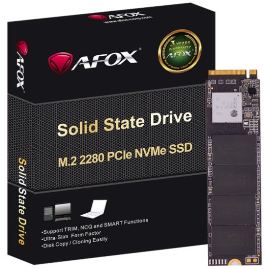 SSD 256Gb AFox ME300 M.2 2280 PCIe NVMe Gen 3x4 3D TLC NAND, Retail (ME300-256GN)