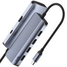 Хаб USB 3.0 Type-C -> 4xUSB-A, 1хUSB-C, 1xHDMI 4K@60 Hz, алюмінієвий корпус, Cudy (UH500)