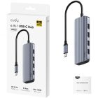 Хаб USB 3.0 Type-C -> 4xUSB-A, 1хUSB-C, 1xHDMI 4K@60 Hz, алюмінієвий корпус, Cudy (UH500)