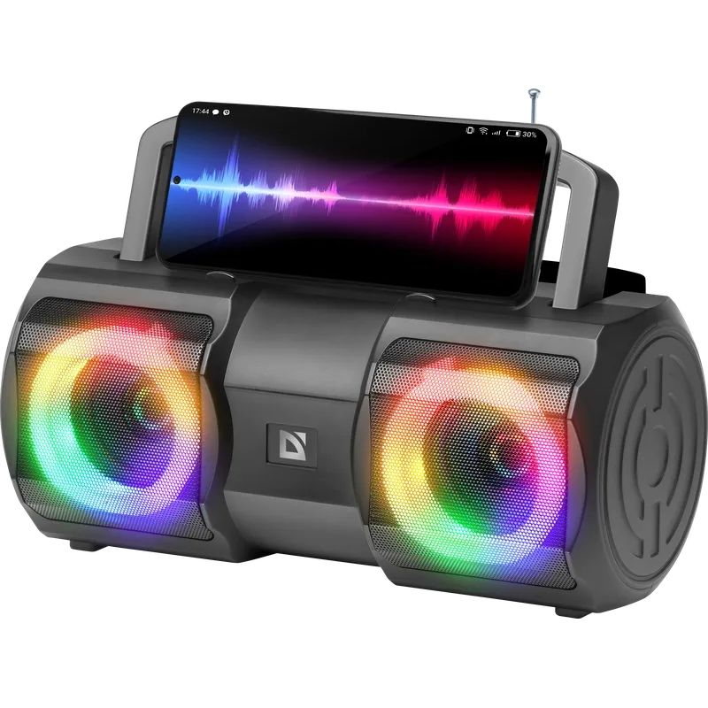 Акустична система Defender 1.0 Beatbox 20Вт, Light/BT/MIC/FM/USB/TF (65420)