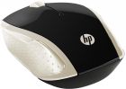 Мишка бездротова HP 200 Silk Gold Wireless Mouse, 3 кн., 1000 dpi, чорно-золотиста (2HU83AA)