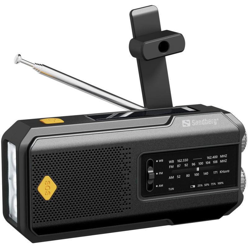 Радіо приймач FM/AM Survivor Radio All-in-1 2000, solar charger, powerbank, Flashlight, Sandberg (421-04)