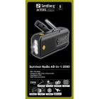 Радіо приймач FM/AM Survivor Radio All-in-1 2000, solar charger, powerbank, Flashlight, Sandberg (421-04)
