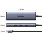 Док-станція USB3.0 Type-C --> DP4K60Hz/3xUSB-А /2xType-C/100W 5-in-1 CM511 Ugreen (75642)