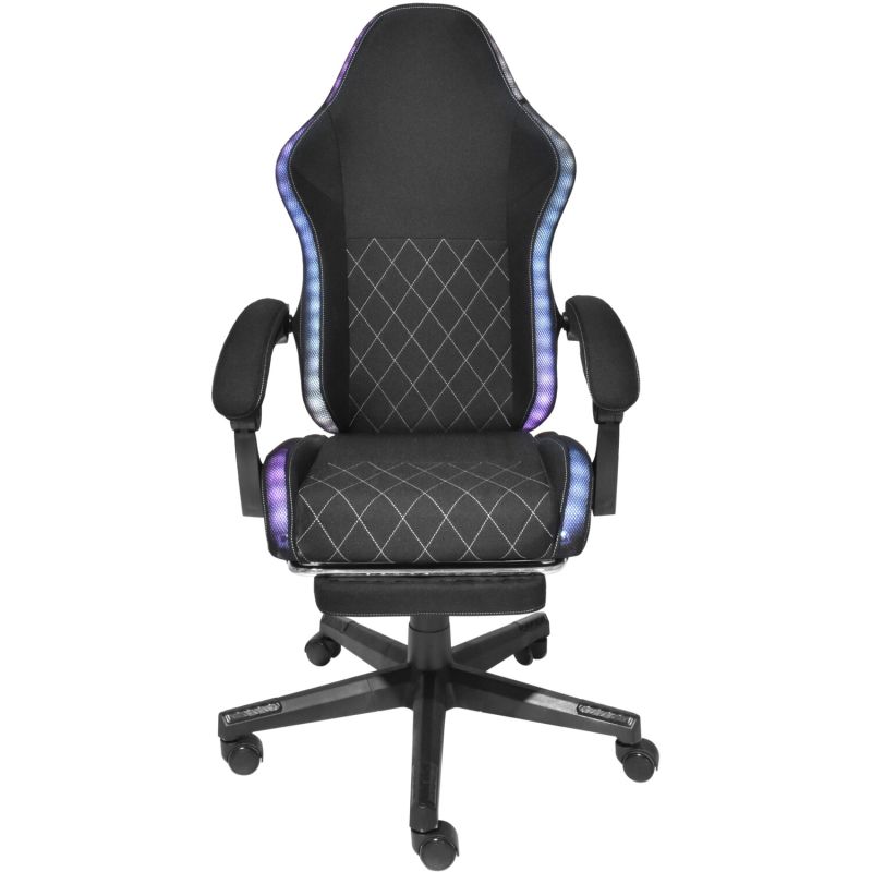 Крісло ігрове AGN 3 клас,150 кг, 80мм, RGB підсвітка, чорне (AGN09-21)