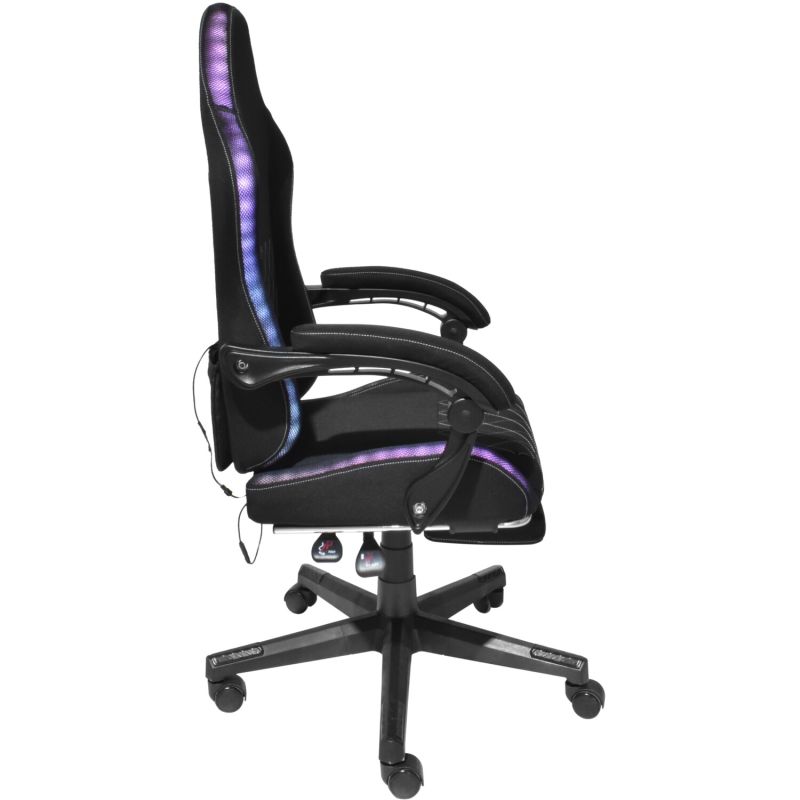 Крісло ігрове AGN 3 клас,150 кг, 80мм, RGB підсвітка, чорне (AGN09-21)