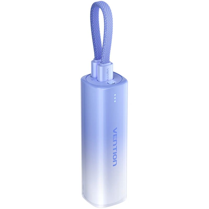 УМБ Vention 5000mAh 20W PD, USB-C In/Out, Lightning In/Out, with cable, Gradient Blue (FHWL0)