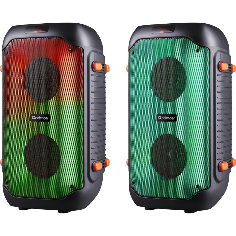 Акустична система 2.0 Defender Boomer 25, 25Вт RGB/BT/FM/USB/TF/AUX/MIC, чорна (65425)
