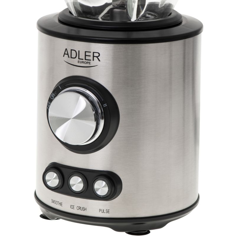 Блендер Adler AD 4078 стаціонарний 1700Вт/ 2 швидк./ Ice Crush/ чаша для змішування 1500мл/ срібляст (AD4078)