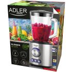 Блендер Adler AD 4078 стаціонарний 1700Вт/ 2 швидк./ Ice Crush/ чаша для змішування 1500мл/ срібляст (AD4078)