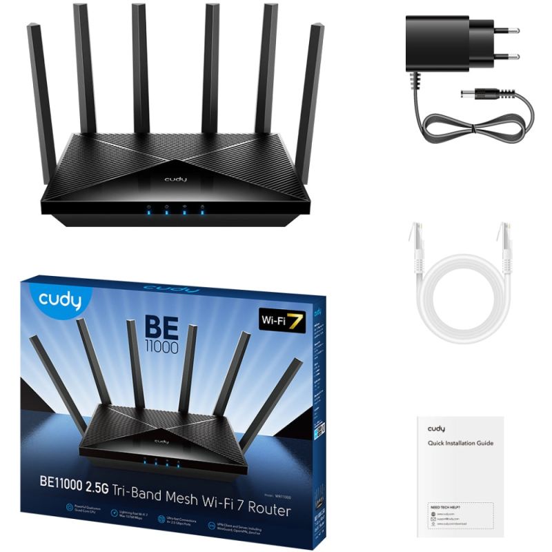 Маршрутизатор Cudy WR6500,BE6500 2.5G Wi-Fi 7 Router (WR6500H)
