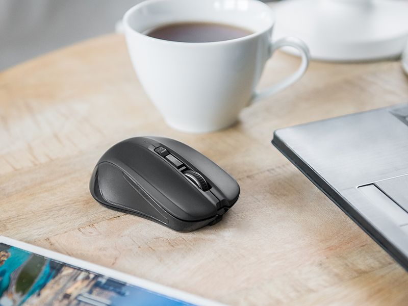 Мишка Modecom MC-WM9.1, бездротова, 4кн., 1600dpi, чорна (M-MC-0WM9.1-100)