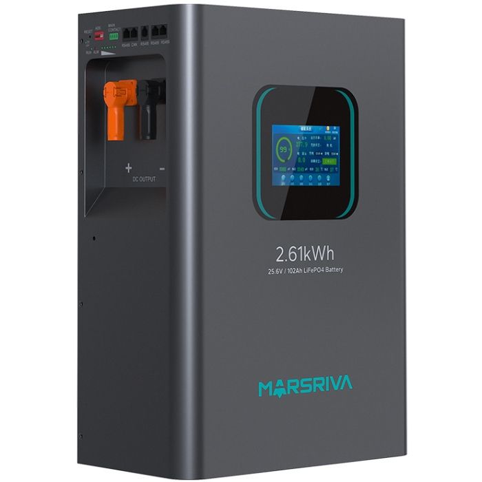 Акумуляторна батарея Marsriva LiFePO4, 25.6V/102Ah, 2.61KWH, настінна (MR-LFP24-100-WMD)