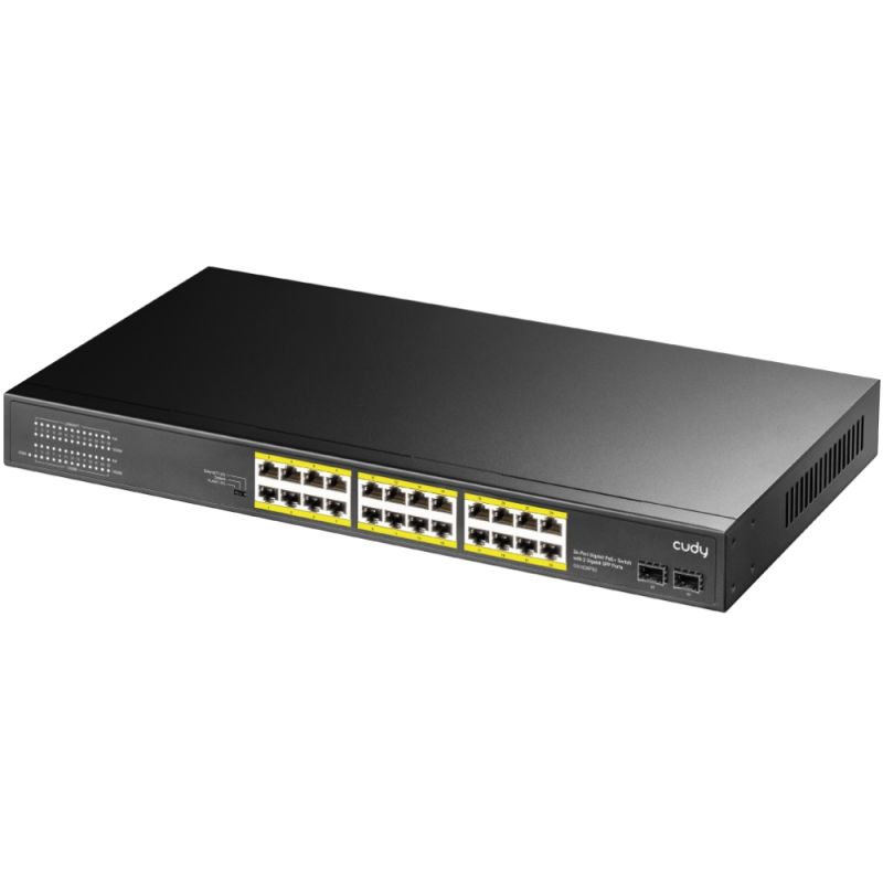 Комутатор Cudy , 24-Gigabit PoE+ Switch with 4 Uplink Gig Ports and 2 Gig SFP Slots 300W (GS1028PS2)