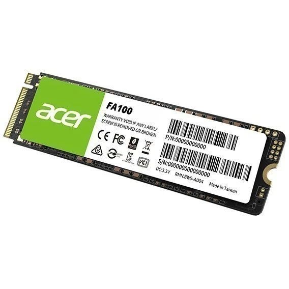 SSD 512Gb Acer FA100 M.2 2280 NVMe 1.4 PCIe Gen 3x4 3D NAND, Retail (BL.9BWWA.119)