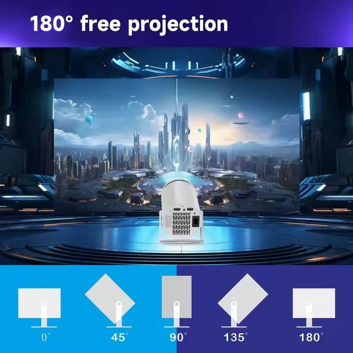 Проєктор H96 MAX X8 LED LCD HD 150AL 16:9 H713 1G/8G Android 11.0 HDMI WiFi BT білий (H96MAX_X8)