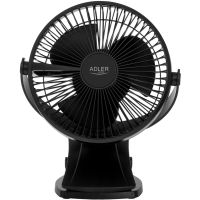 Вентилятор AdlerAD 7342 black настільний/ акумуляторний/ 5Вт/ D=15.5см/ USB-C/ чорний (AD7342B)