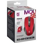 Мишка Defender Prime MB-053, бездротова, 6 кн. до 1600 dpi, безшумна, червона (52052)