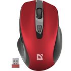 Мишка Defender Prime MB-053, бездротова, 6 кн. до 1600 dpi, безшумна, червона (52052)