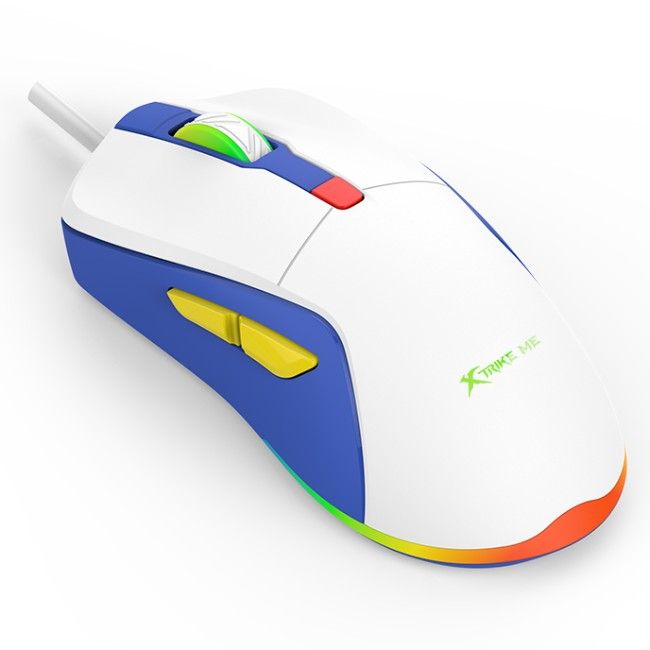 Мишка XTRIKE ME , ігрова 3600dpi., 6кн., LED, біла (GM-227)