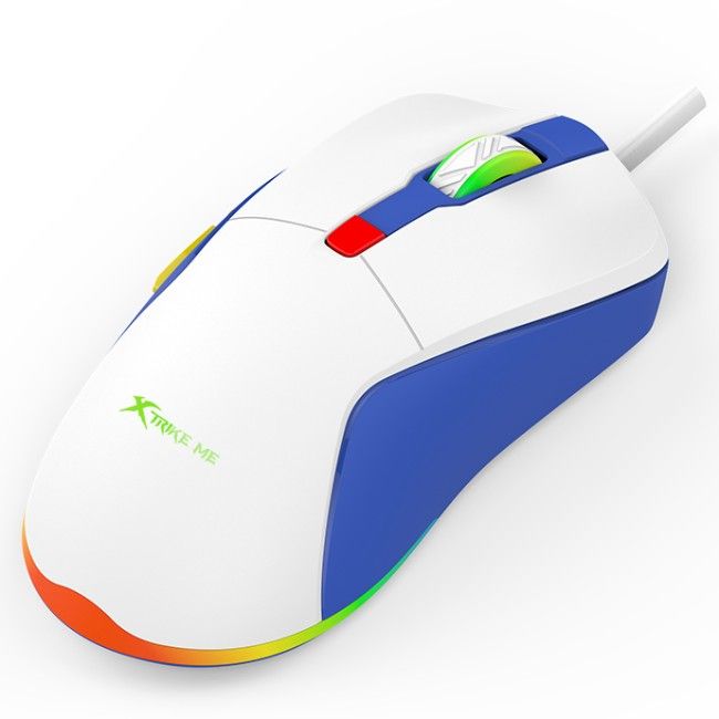Мишка XTRIKE ME , ігрова 3600dpi., 6кн., LED, біла (GM-227)
