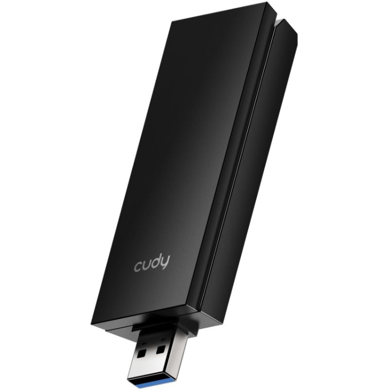 Адаптер WiFi Cudy , AX5400 Tri-Band Wi-Fi 6 / 6E USB 3.0 Adapter, 802.11ax/ac/a/b/g/n, 2402Mbp (WU5400)