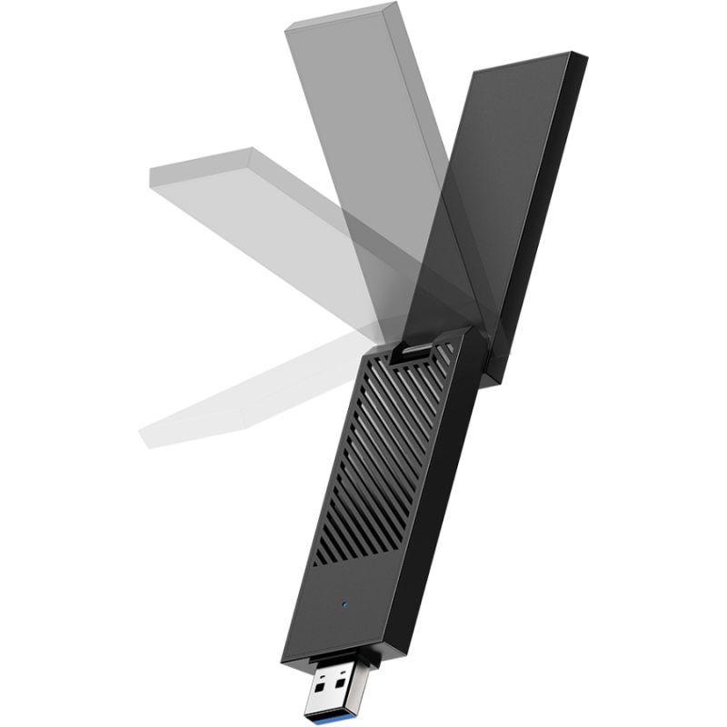 Адаптер WiFi Cudy , AX5400 Tri-Band Wi-Fi 6 / 6E USB 3.0 Adapter, 802.11ax/ac/a/b/g/n, 2402Mbp (WU5400)