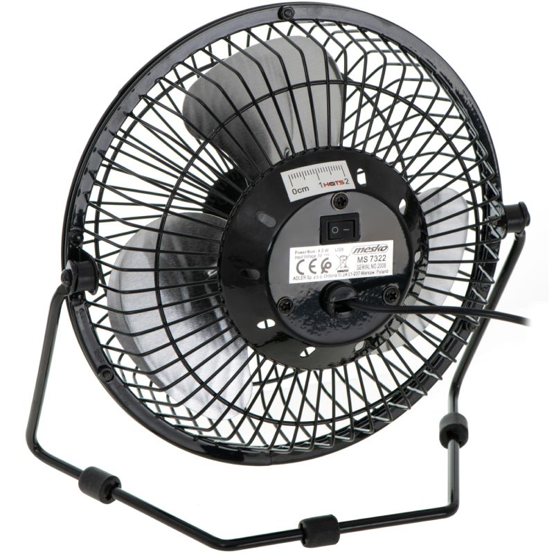 Вентилятор Mesko MS 7322 настільний/ USB/ 4,5Вт/ D=15см/ чорний (MS7322)