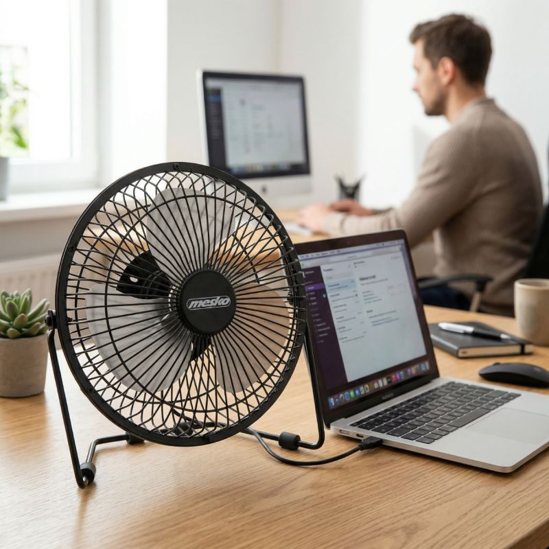 Вентилятор Mesko MS 7322 настільний/ USB/ 4,5Вт/ D=15см/ чорний (MS7322)
