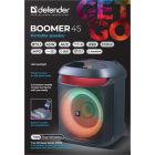 Акустична система 1.0 Defender Boomer 45, 45W, Bluetooth/LED/MIC/TWS/Light/FM чорна (65245)