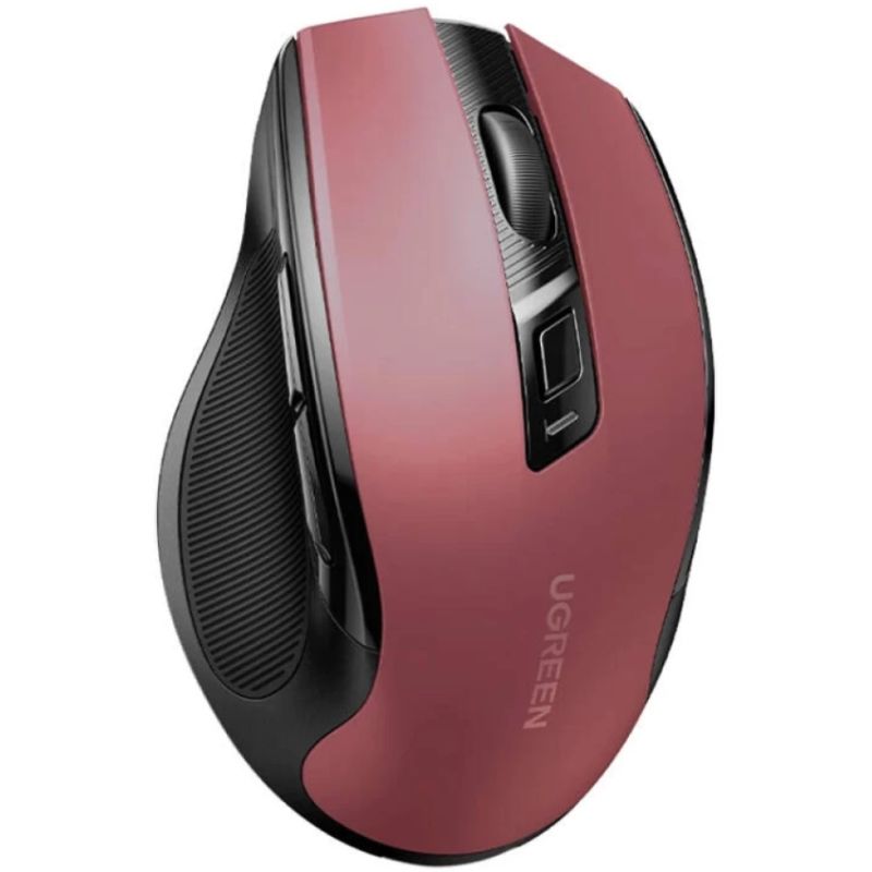 Мишка UGREEN 2.4GHz MU006 бездротова, Bluetooth, 4000dpi., 4кн.,Silence Design, Червона (25752)