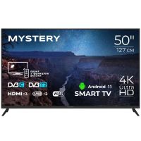 TV 50 Mystery 4K/Android 11/DVB-T2/2xUSB 2.0/3хHDMI/CI-слот/Wi-Fi/Black (MTV-5060UDT2)