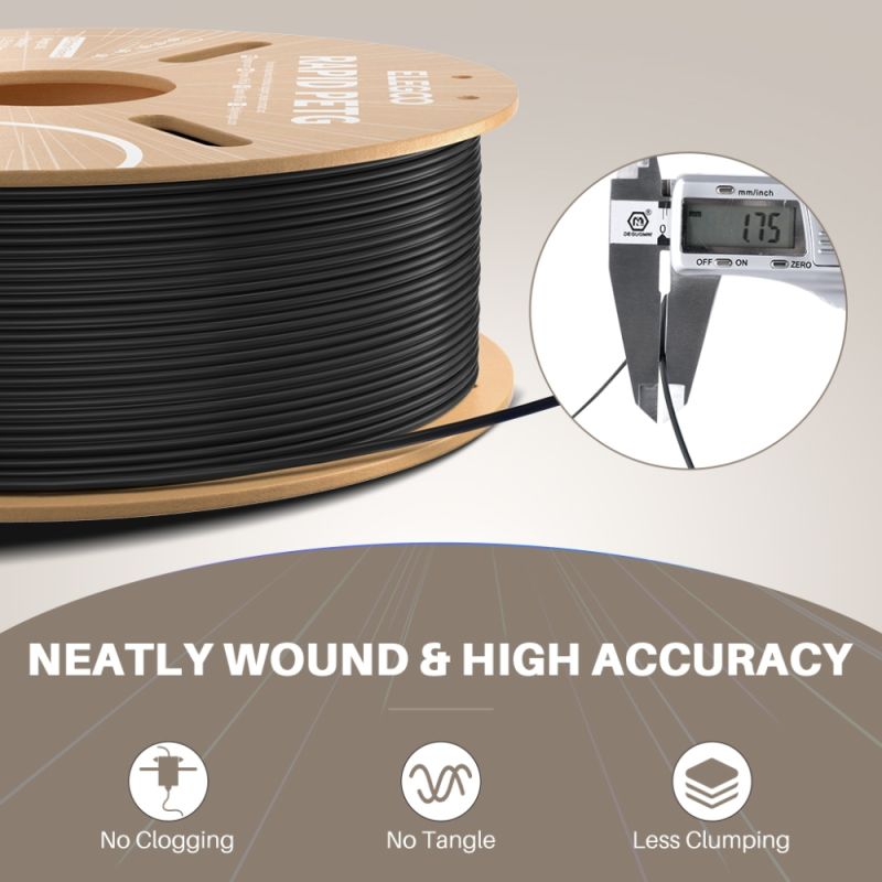 Пластик (Filament) ELEGOO RAPID PETG 1кг, 1.75мм, чорний (50.203.0216)