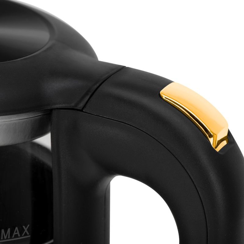Електрочайник Adler AD 1305 black gold 1850-2200Вт/ 1.7л/ скло/ встановлення температури/ (AD1305BG)