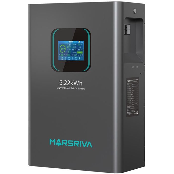 Акумуляторна батарея Marsriva LiFePO4, 51.2V/102Ah, 5.22KWH, настінний (MR-LFP48-100-WMD)