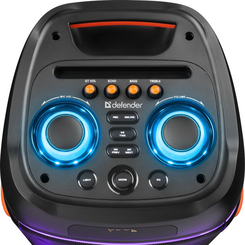 Акустична система 2.0 Defender Boomer 120, 120Вт BT/FM/TF/USB/MIC/LED, чорна (65127)