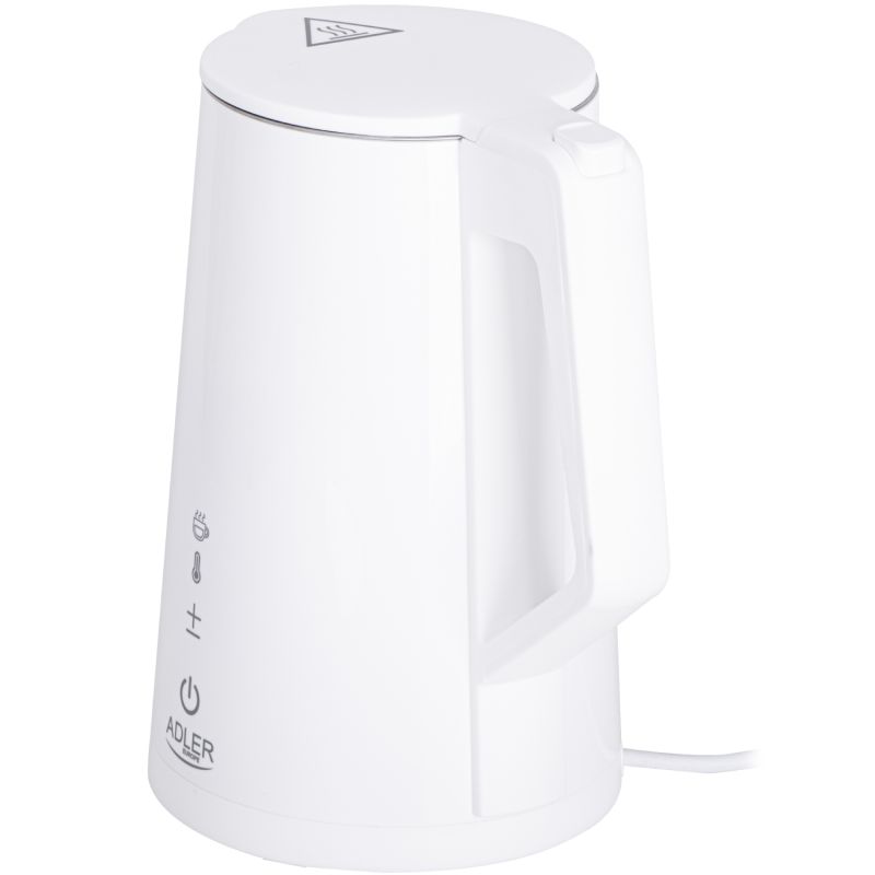 Електрочайник Adler AD 1345 white 1850-2200Вт/ 1.7л/ STRIX/ встановлення температури/ (AD1345W)
