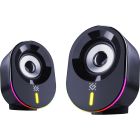 Акустична система 2.0 Defender Solar 8, 10Вт, Bluetooth, RGB підсвітка, USB, чорна (65938)