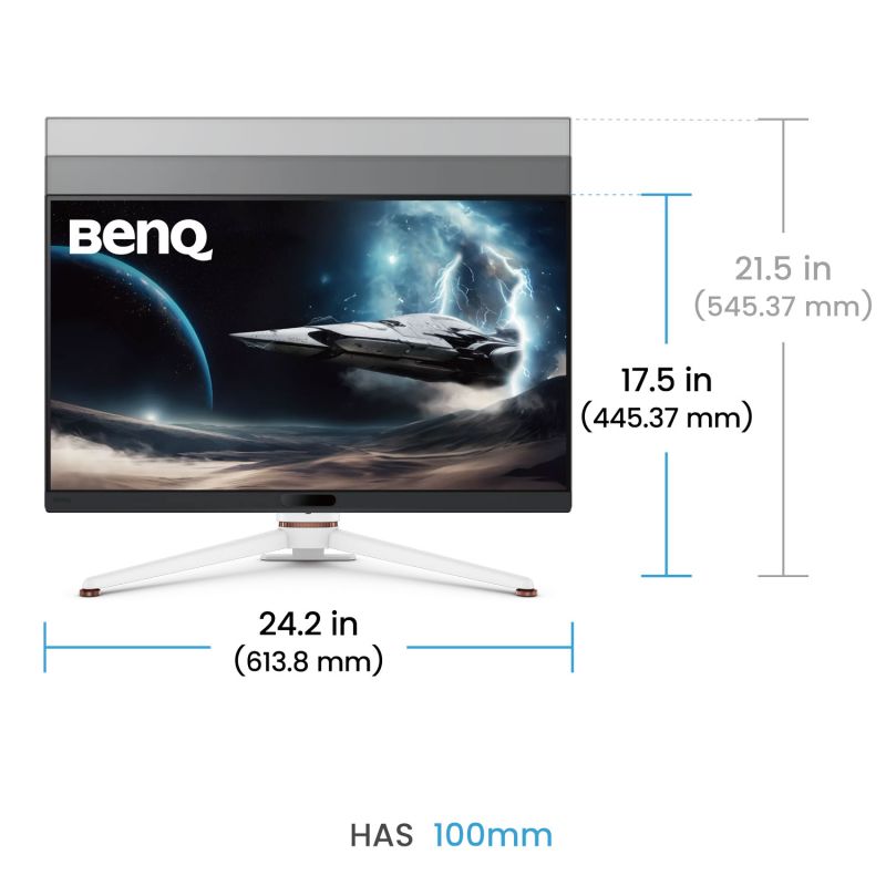 TFT 27" BenQ EX271U, 4K UHD, IPS, 165Гцб 1ms, HDMI, DP, USB-C, HAS, Pivot, чорно-білий (9H.LN2LB.QBE)