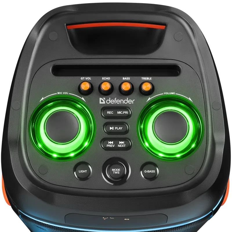 Акустична система 2.0 Defender Boomer 200, 200Вт BT/FM/TF/USB/MIC/AUX/GT, чорна (65201)